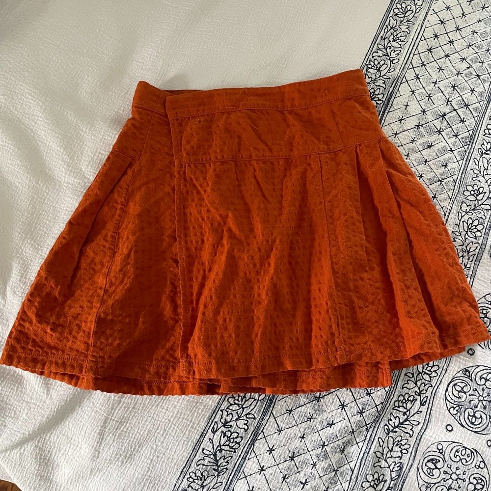 Urban Outfitters Orange Wrap Skirt size S/M